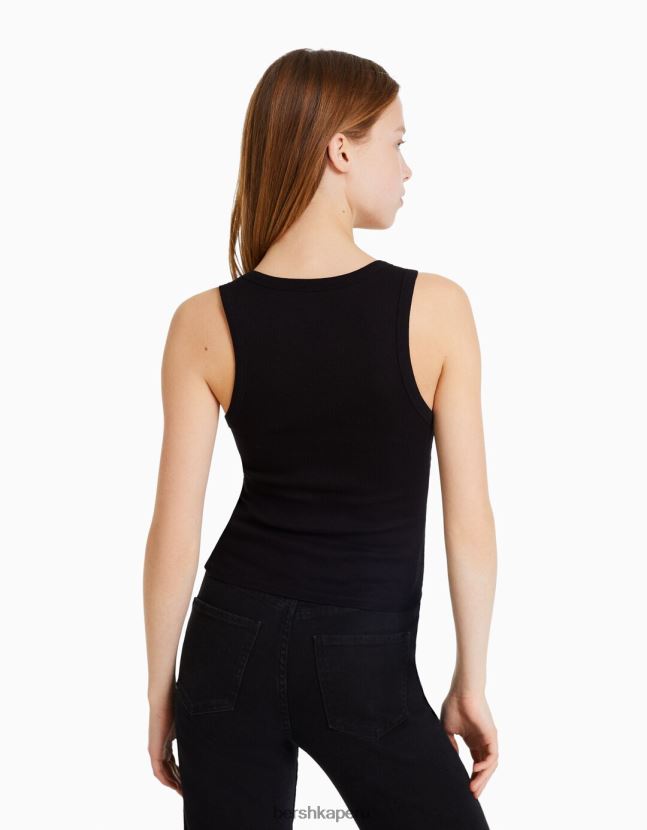 multicolor Bershka mujer Pack de 2 tops de canalé sin mangas 806J6B403