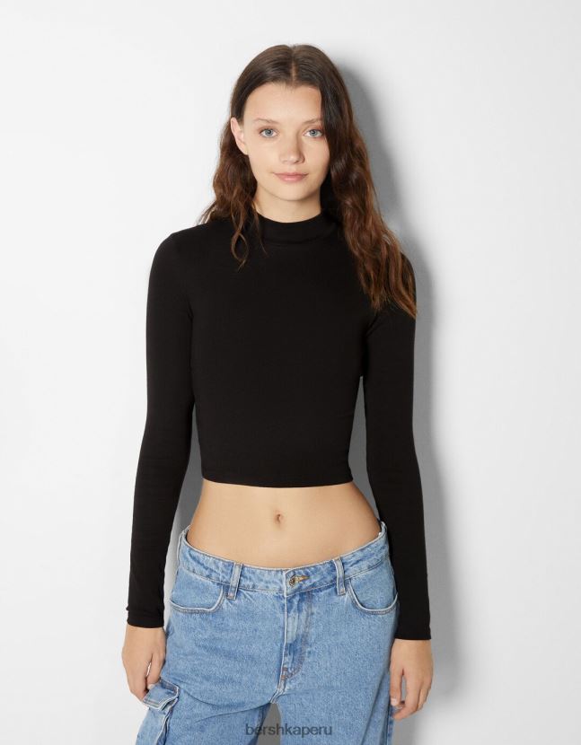 multicolor Bershka mujer pack de 2 camisetas manga larga cuello alto 806J6B573