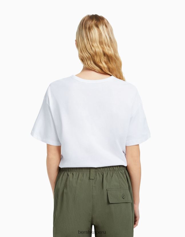 multicolor Bershka mujer pack de 2 camisetas oversize de manga corta 806J6B637