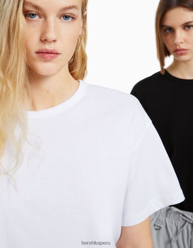 multicolor Bershka mujer pack de 2 camisetas oversize de manga corta 806J6B637