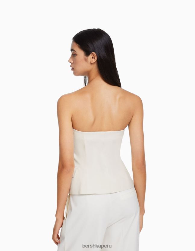 exclusivo Bershka mujer chaleco de sastre con hombros descubiertos 806J6B1993