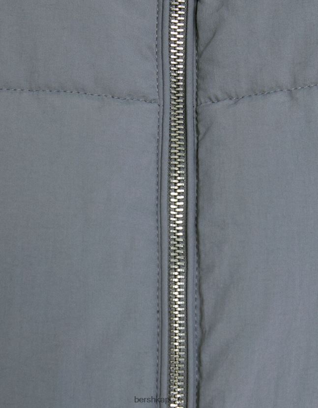 gris Bershka mujer chaleco acolchado de nailon con forro 806J6B1162