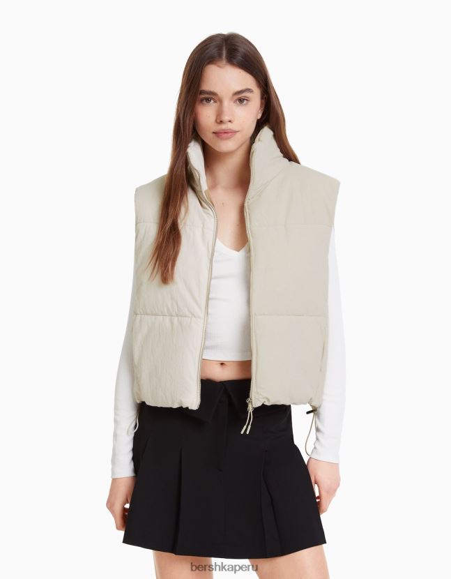 piedra Bershka mujer chaleco acolchado de nailon con forro 806J6B1172