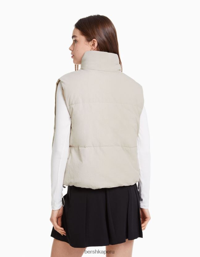 piedra Bershka mujer chaleco acolchado de nailon con forro 806J6B1172