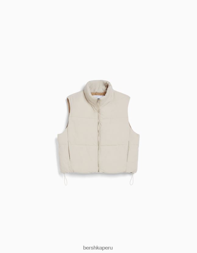 piedra Bershka mujer chaleco acolchado de nailon con forro 806J6B1172