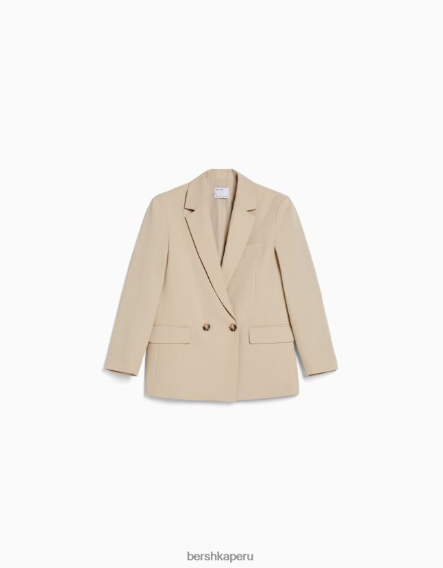 arena Bershka mujer blazer de sastre regular fit con corte femenino y doble botonadura 806J6B1190
