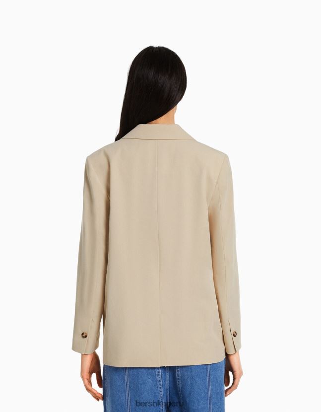 arena Bershka mujer blazer de sastre regular fit con corte femenino y doble botonadura 806J6B1192