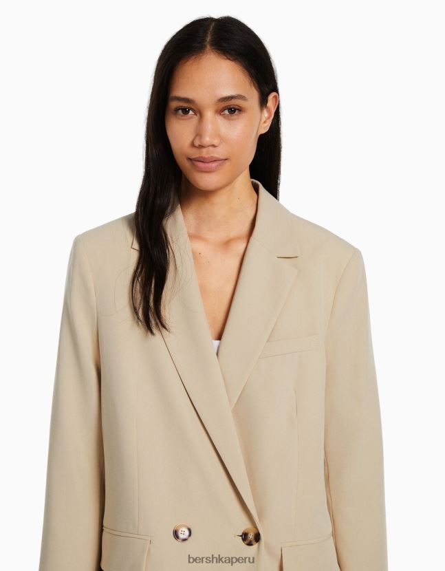 arena Bershka mujer blazer de sastre regular fit con corte femenino y doble botonadura 806J6B1192