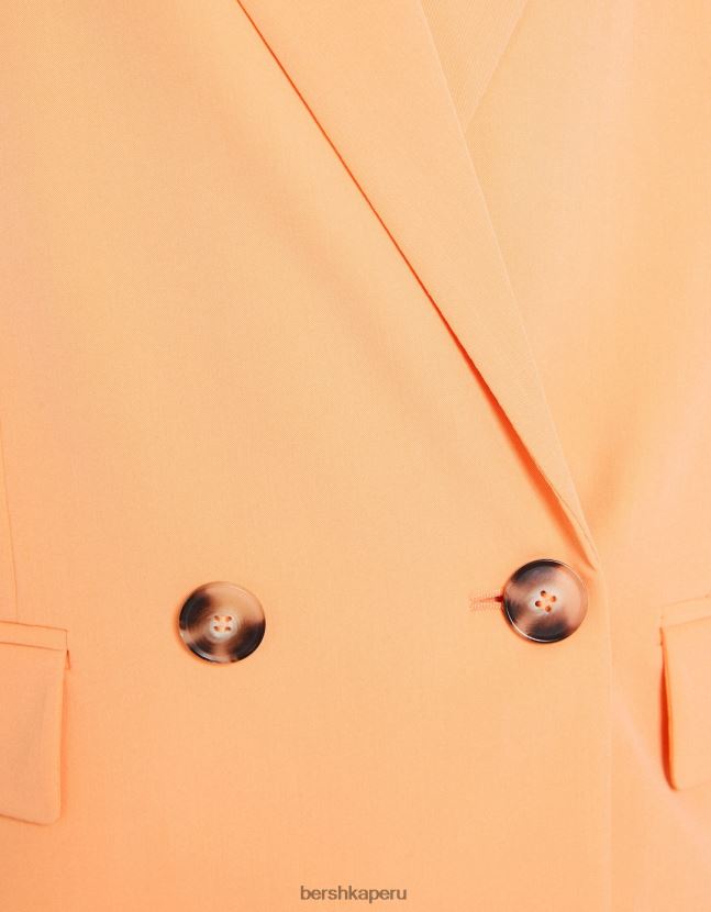 naranja Bershka mujer blazer de sastre regular fit con corte femenino y doble botonadura 806J6B1186