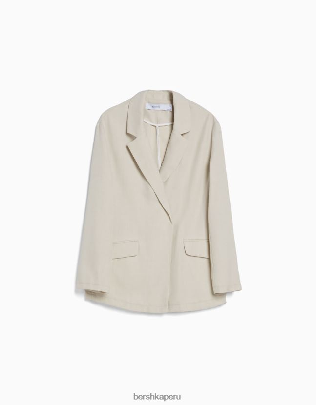 piedra Bershka mujer blazer holgado de corte femenino 806J6B1202