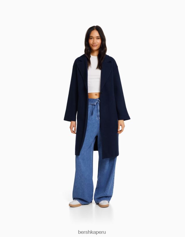 Armada Bershka mujer abrigo de paño grueso con hombros caídos 806J6B1143