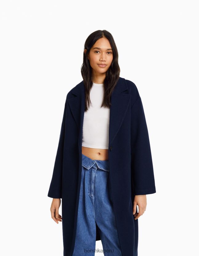 Armada Bershka mujer abrigo de paño grueso con hombros caídos 806J6B1143