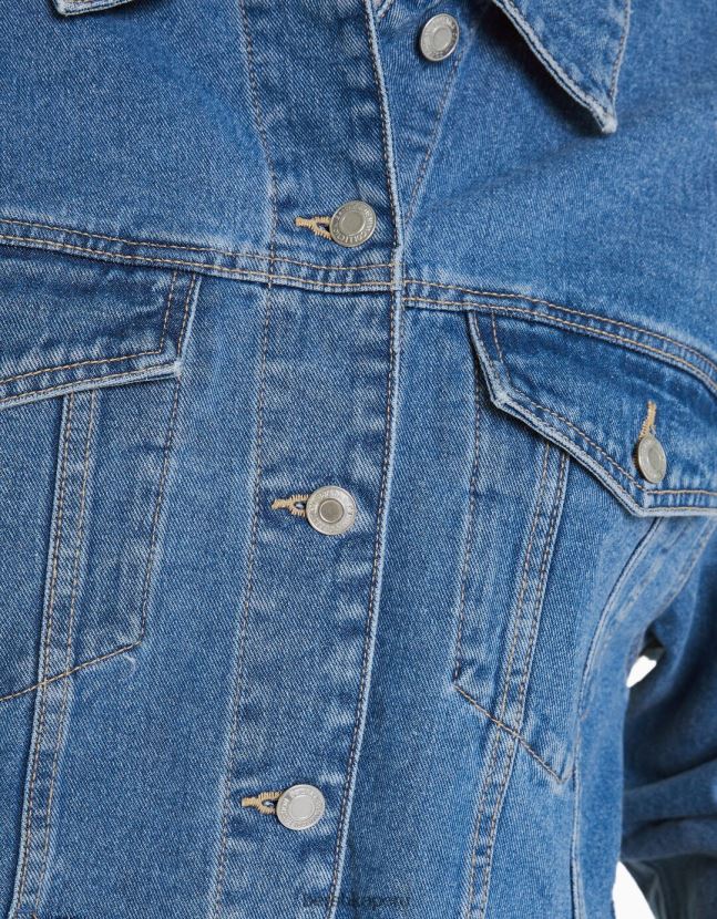 azul Bershka mujer chamarra de mezclilla corta 806J6B2021