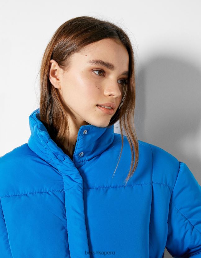 azul Bershka mujer chaqueta corta acolchada 806J6B1163
