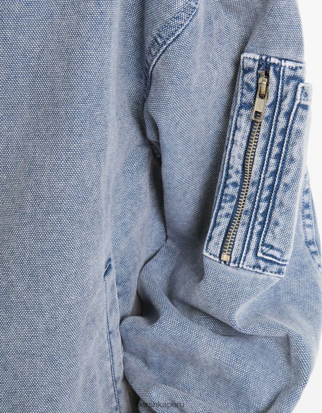 azul claro Bershka mujer chaqueta bomber de algodón 806J6B1173
