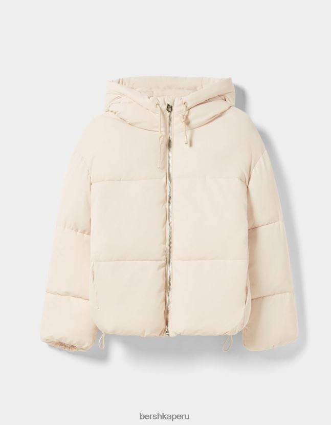 exclusivo Bershka mujer chamarra capitonada oversize con capucha 806J6B1129