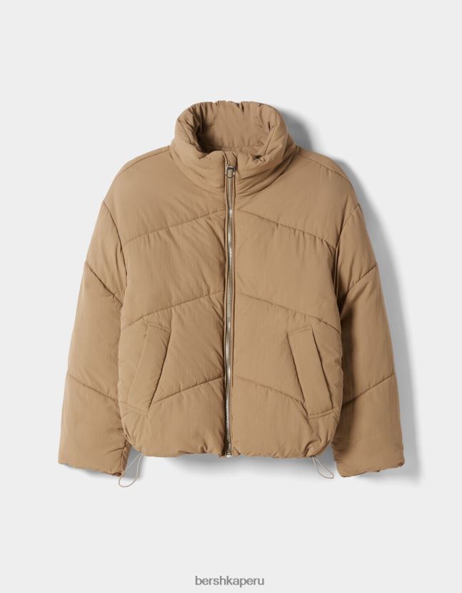 visón Bershka mujer chamarra acolchada oversize de nailon 806J6B1128