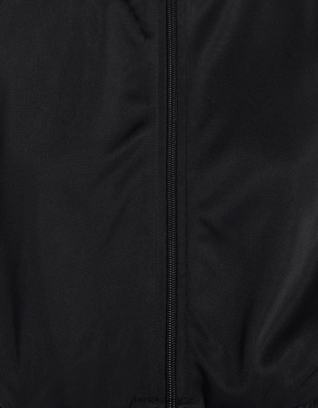 negro Bershka mujer sudadera con cremallera y rayas laterales 806J6B1239