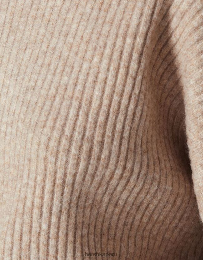 arena Bershka mujer suéter de canalé con cuello alto 806J6B1007