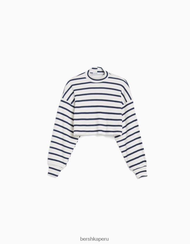 blanquecino Bershka mujer suéter corto 806J6B1035