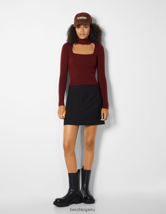 exclusivo Bershka mujer jersey con diseño de gargantilla de tela 806J6B1042