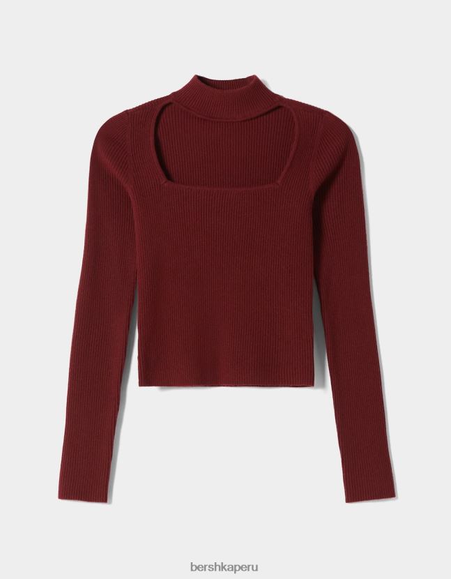 exclusivo Bershka mujer jersey con diseño de gargantilla de tela 806J6B1042