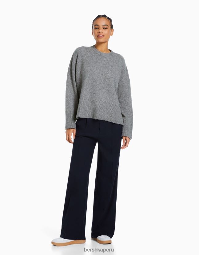 gris Bershka mujer suéter de gran tamaño 806J6B1010