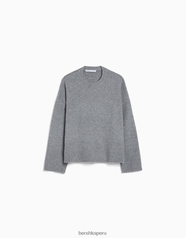 gris Bershka mujer suéter de gran tamaño 806J6B1010