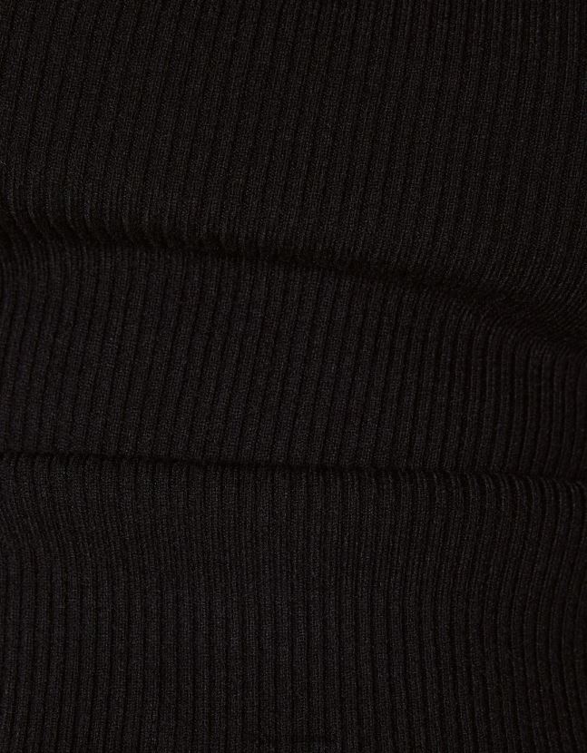 negro Bershka mujer jersey con diseño de gargantilla de tela 806J6B1041