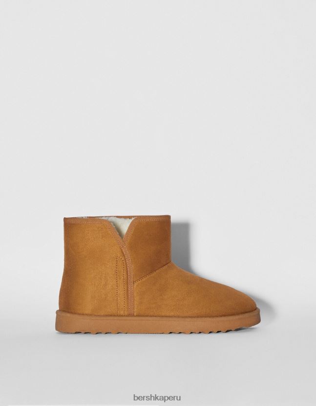 camello Bershka mujer botines con forro de piel sintética 806J6B2306