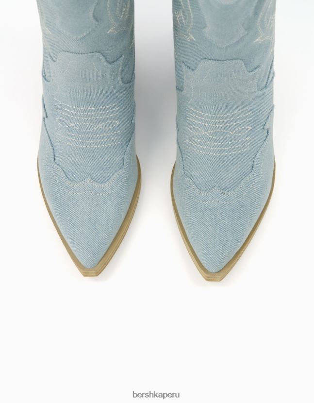 exclusivo Bershka mujer botines vaqueros con tacón cowboy 806J6B1825