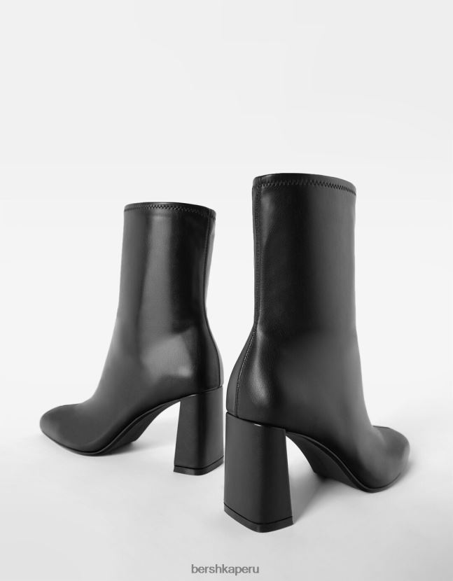 negro Bershka mujer botines ajustados con tacón alto 806J6B2318