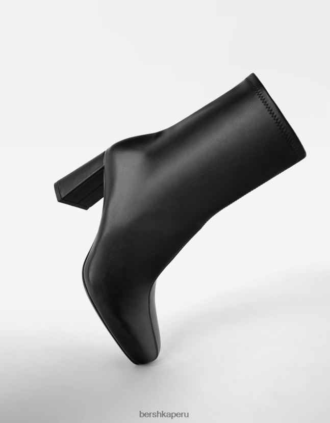 negro Bershka mujer botines ajustados con tacón alto 806J6B2318