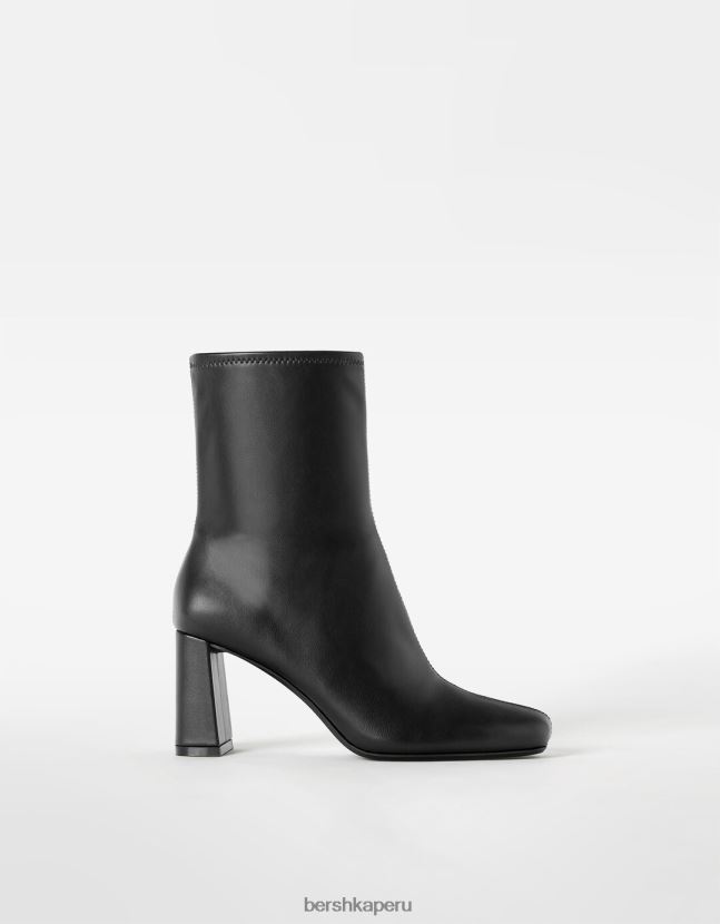 negro Bershka mujer botines ajustados con tacón alto 806J6B2318
