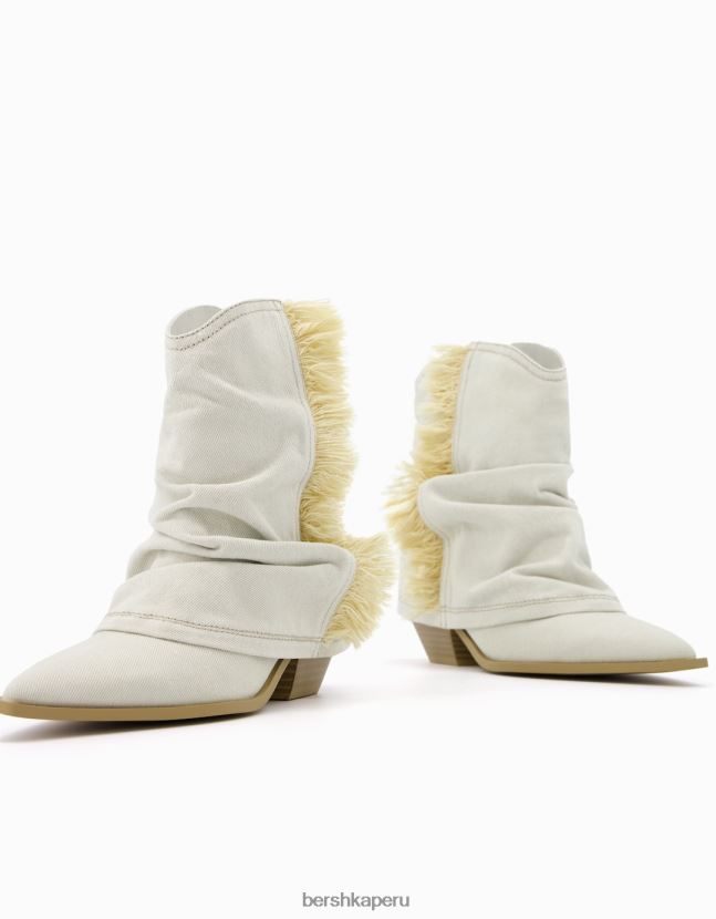 no laves Bershka mujer botines vaqueros vaqueros con flecos 806J6B1834