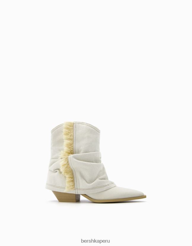 no laves Bershka mujer botines vaqueros vaqueros con flecos 806J6B1834