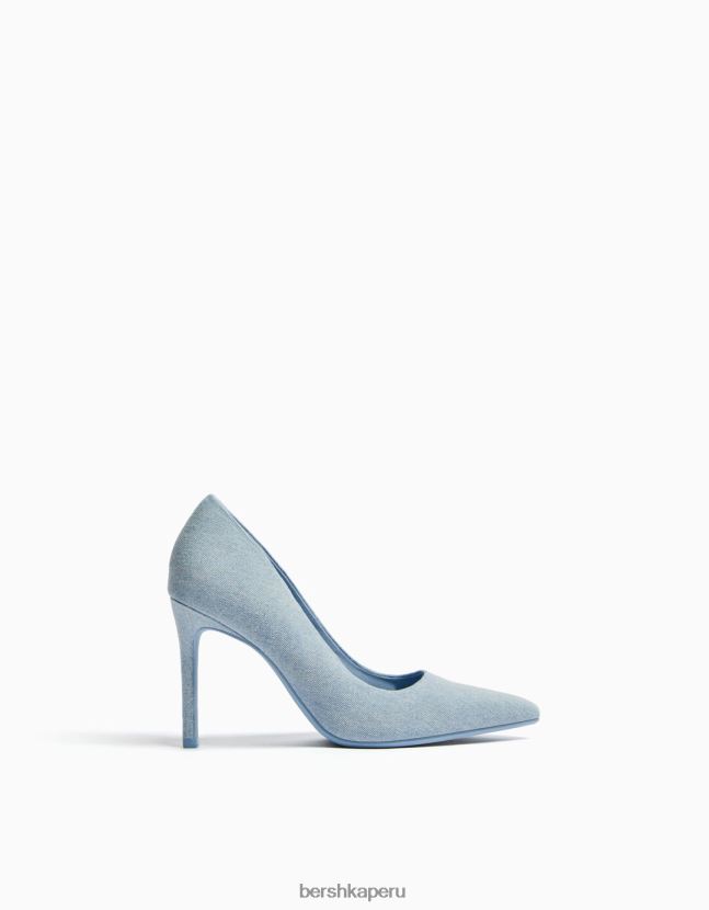lavado azul Bershka mujer zapatos vaqueros de tacón alto 806J6B1959