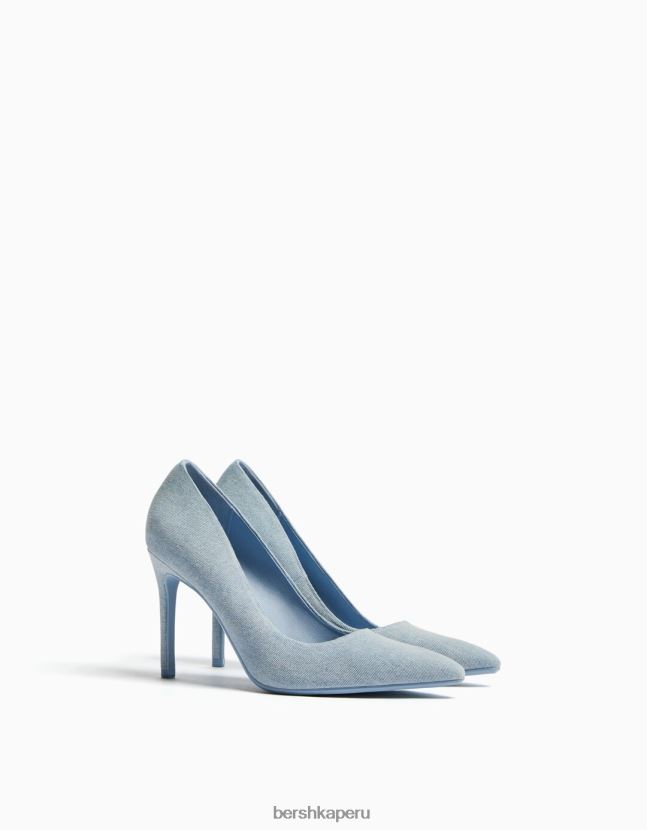 lavado azul Bershka mujer zapatos vaqueros de tacón alto 806J6B1980