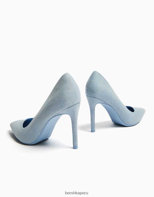 lavado azul Bershka mujer zapatos vaqueros de tacón alto 806J6B1980