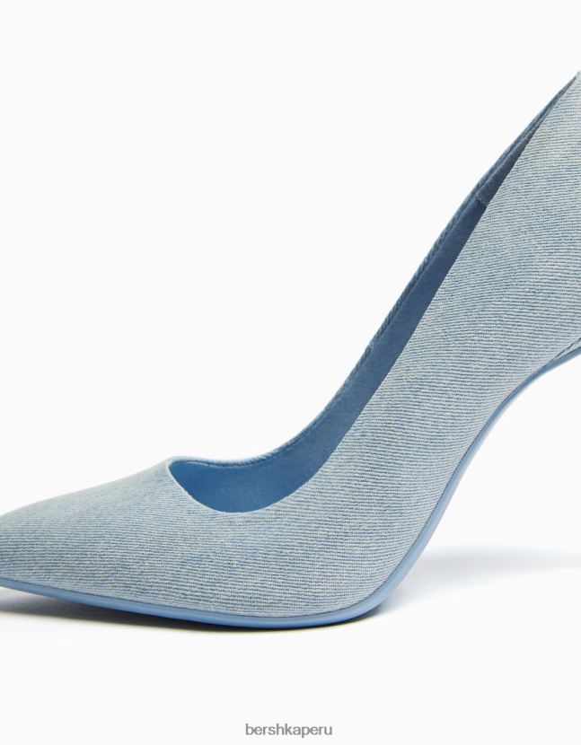 lavado azul Bershka mujer zapatos vaqueros de tacón alto 806J6B1980