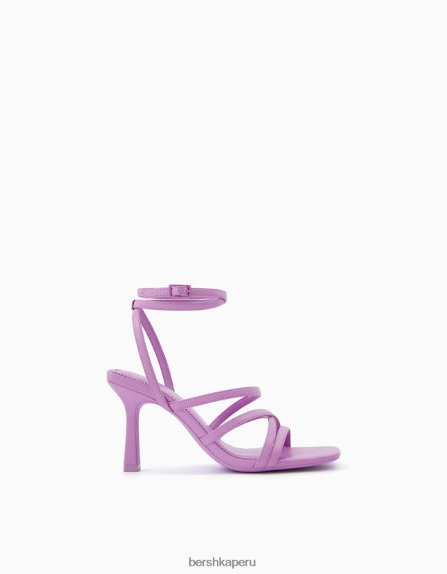 Violeta Bershka mujer sandalias de tiras con tiras en el tobillo 806J6B2196