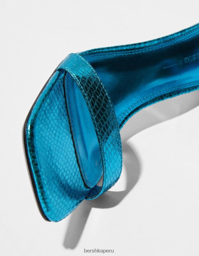 azul Bershka mujer sandalias con correa en el tobillo y tacón alto 806J6B2136