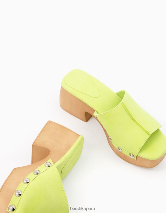 cal Bershka mujer zuecos de plataforma con tachuelas 806J6B2154
