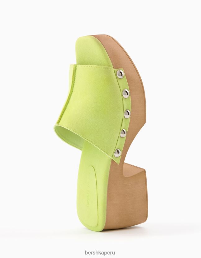cal Bershka mujer zuecos de plataforma con tachuelas 806J6B2154