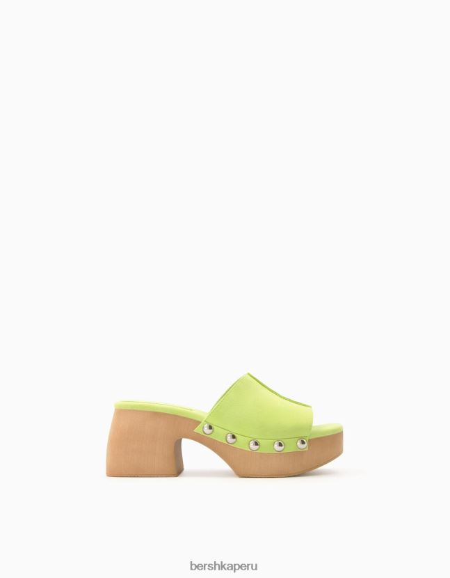 cal Bershka mujer zuecos de plataforma con tachuelas 806J6B2154