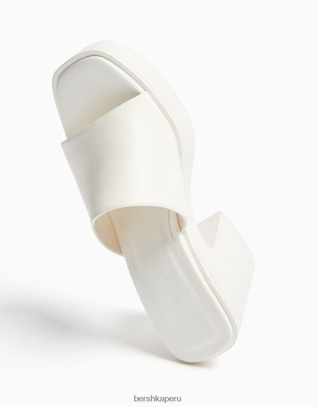 crudo Bershka mujer mules con plataforma y tacón alto 806J6B2146