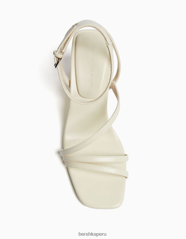 crudo Bershka mujer sandalias de tiras con tiras en el tobillo 806J6B2135