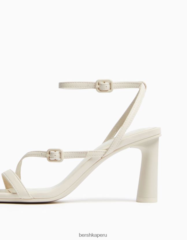 crudo Bershka mujer sandalias de tiras con tiras en el tobillo 806J6B2142