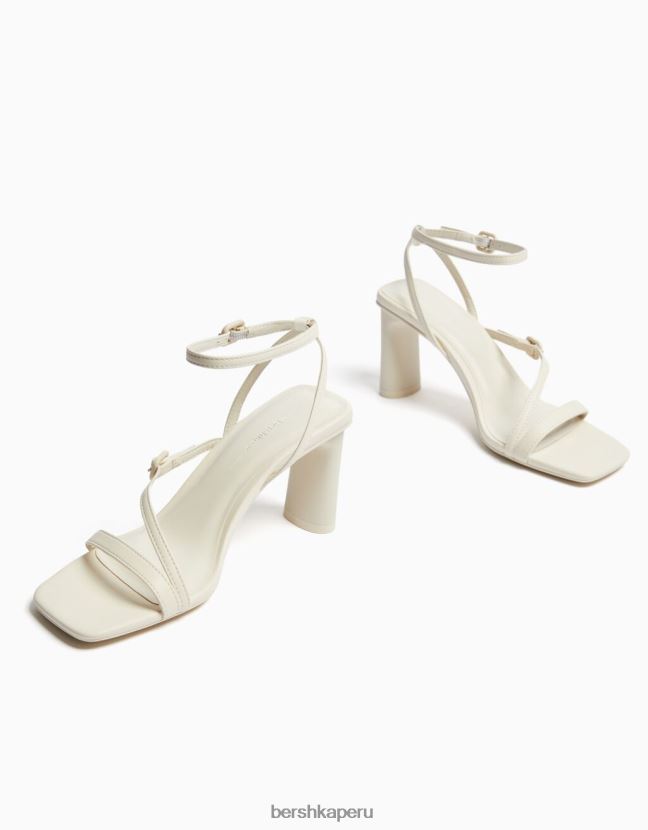 crudo Bershka mujer sandalias de tiras con tiras en el tobillo 806J6B2143