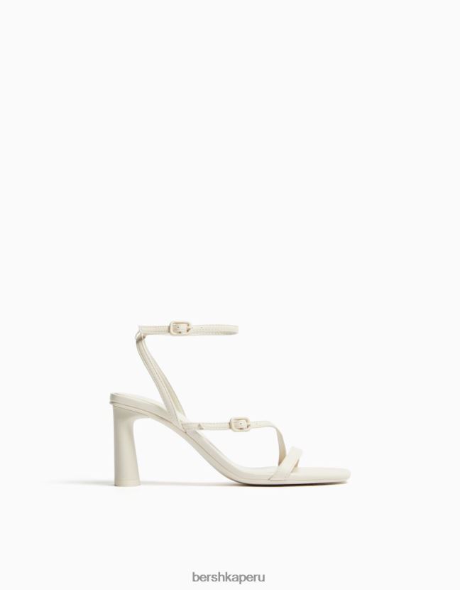 crudo Bershka mujer sandalias de tiras con tiras en el tobillo 806J6B2143